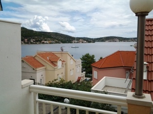 Rogoznica Croatia - view from balcony of  apartment B 3.