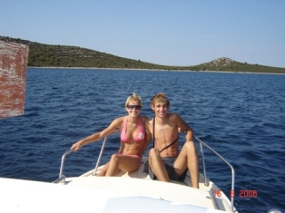 Rogoznica - boat trip gallery - young couple on boat